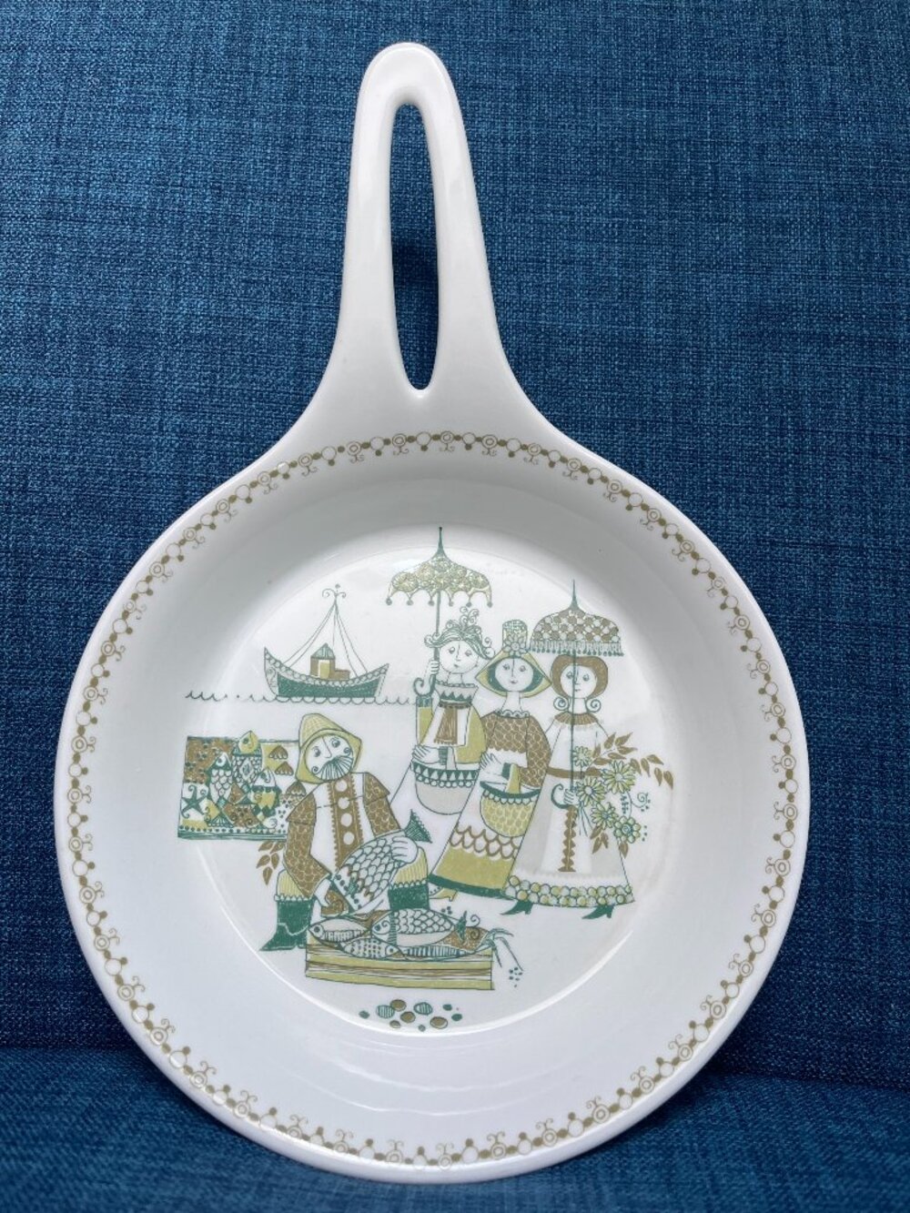 Vintage Turi Figgjo Flint Market Skillet serving dish